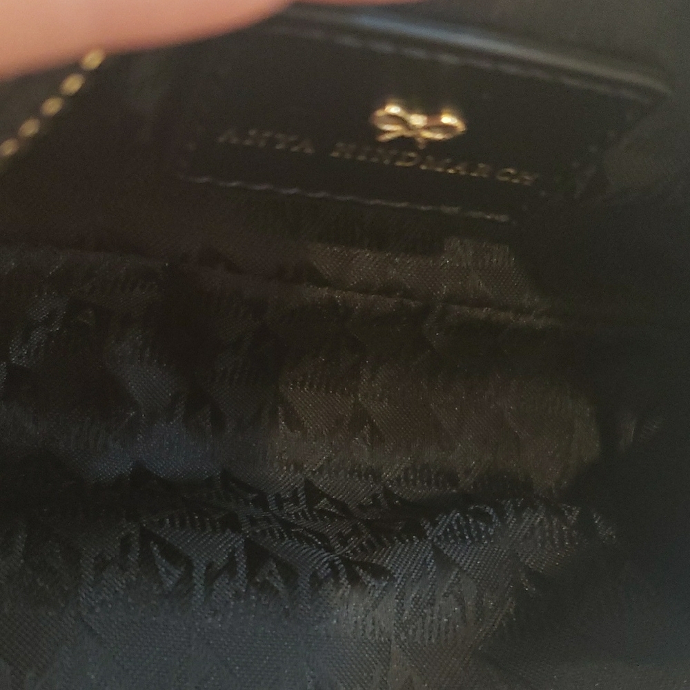 Anya Hindmarch Black Pouch with Gold Accents - Picture 8 of 9